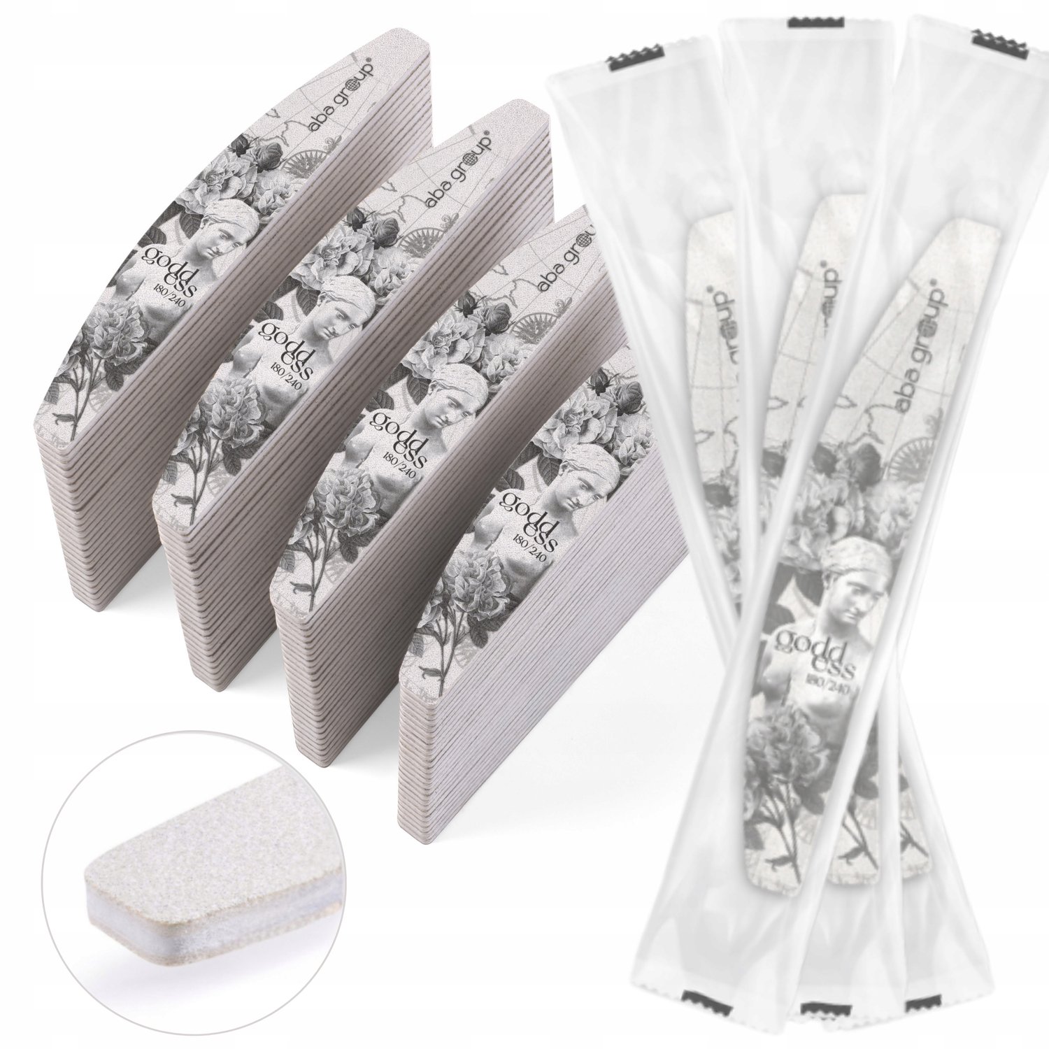 50x Nagelvijlen Banaan Vorm 180/240 Grit - Professioneel & Hygiënisch