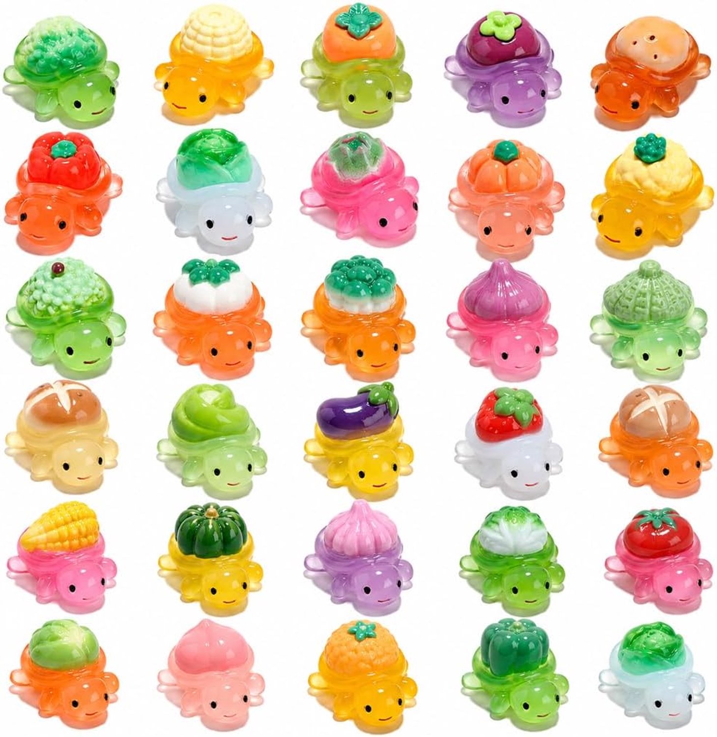 mini-schildpadfiguurtjes 30 stuks - hars - lichtgevend - ideaal voor sprookjestuin - ShopVlot