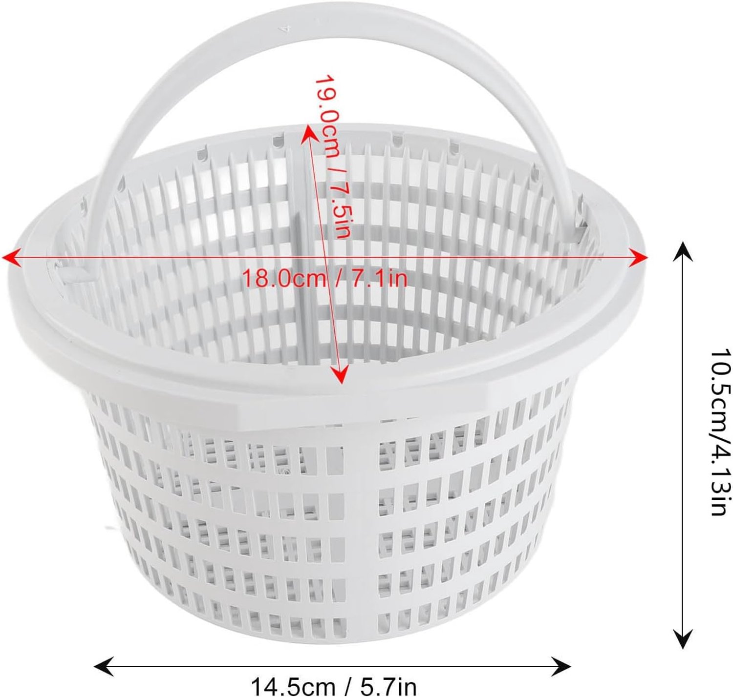 Dailygoods- Skimmermand 19 cm - Multifunctionele Skimmer-filtermand - Effectieve Zwembadreiniging - Reserve Skimmermand - Voorfilter - Binnendiameter