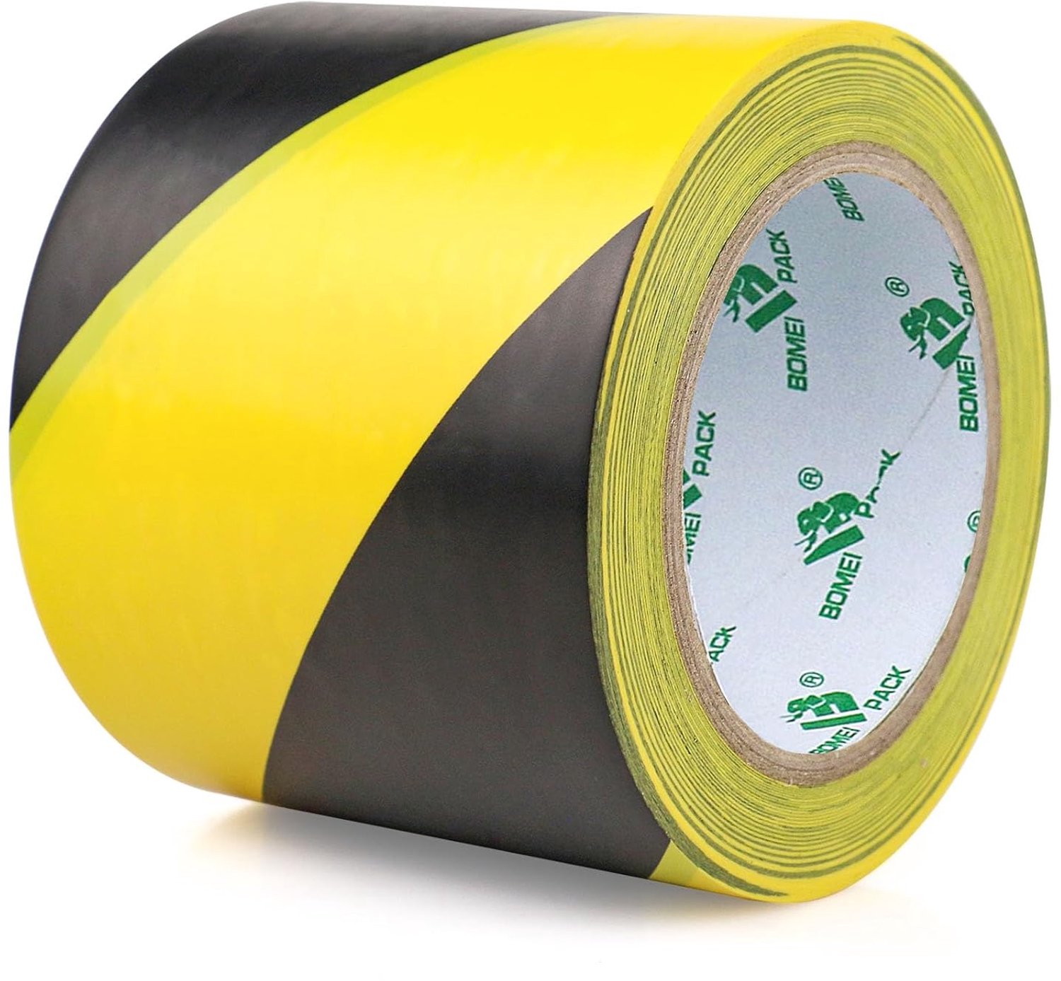BOMEI PACK Warning Tape Yellow Black Warning Tape Hazard Warning Tape PVC for Floor Marking 33m (100mm x 33m) - ShopVlot