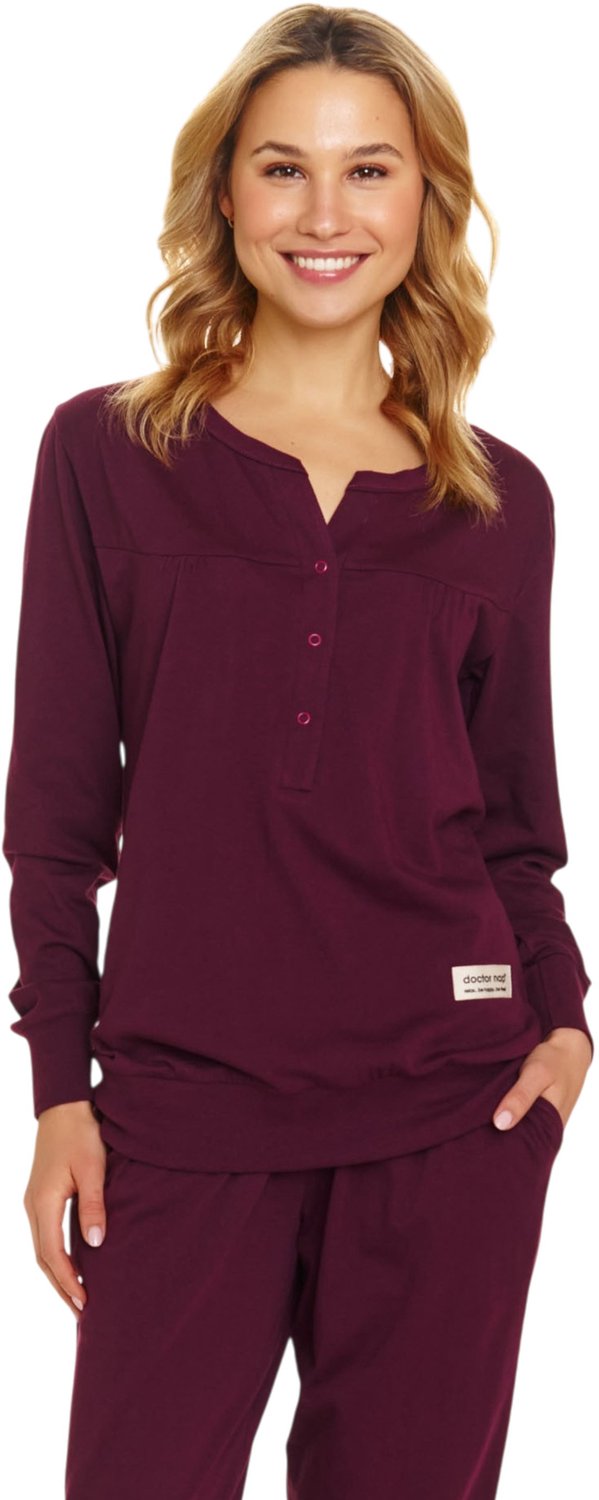 Doctor Nap Katoenen Pyjama Dames Burgundy PM.4349 42 / Bordeaux