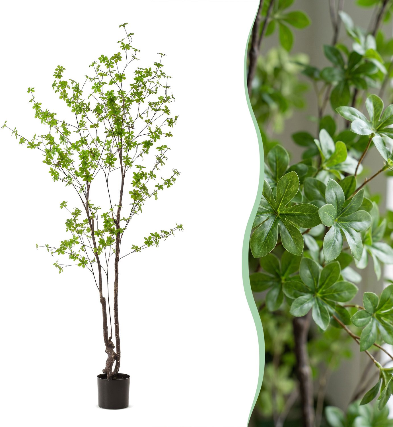 Green Boutiq Kunstplant - Tropaeolum Speciosum - Oost Indische Kers - 210 cm Groen