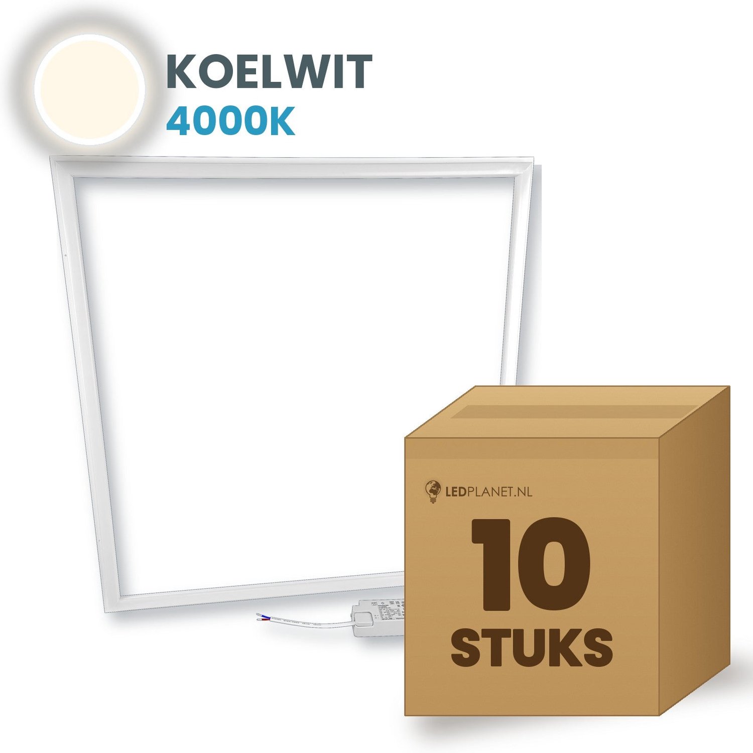 Tsong LED Lijstpaneel 60x60 cm - 10 stuks - 36W - Koelwit 4000K - 3600 lm - CRI80 - 230V
