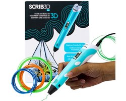 Scrib3D P1 - 3D Printing Pen met LCD-scherm - Incl. 3 PLA-filamenten, Sjabloongids & Adapter