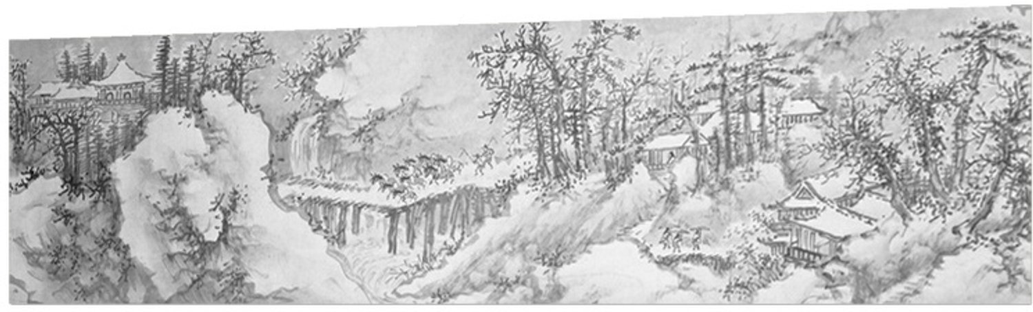 Printen.eu Poster - Winter Landscape - 47 x 12 cm Multicolor