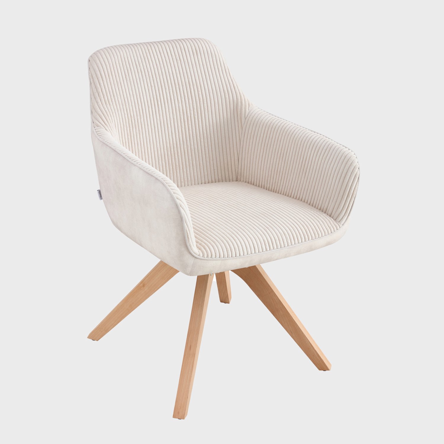 Homla Chair - PESA - in combined fabric beige - 56x60x82 cm - 708763