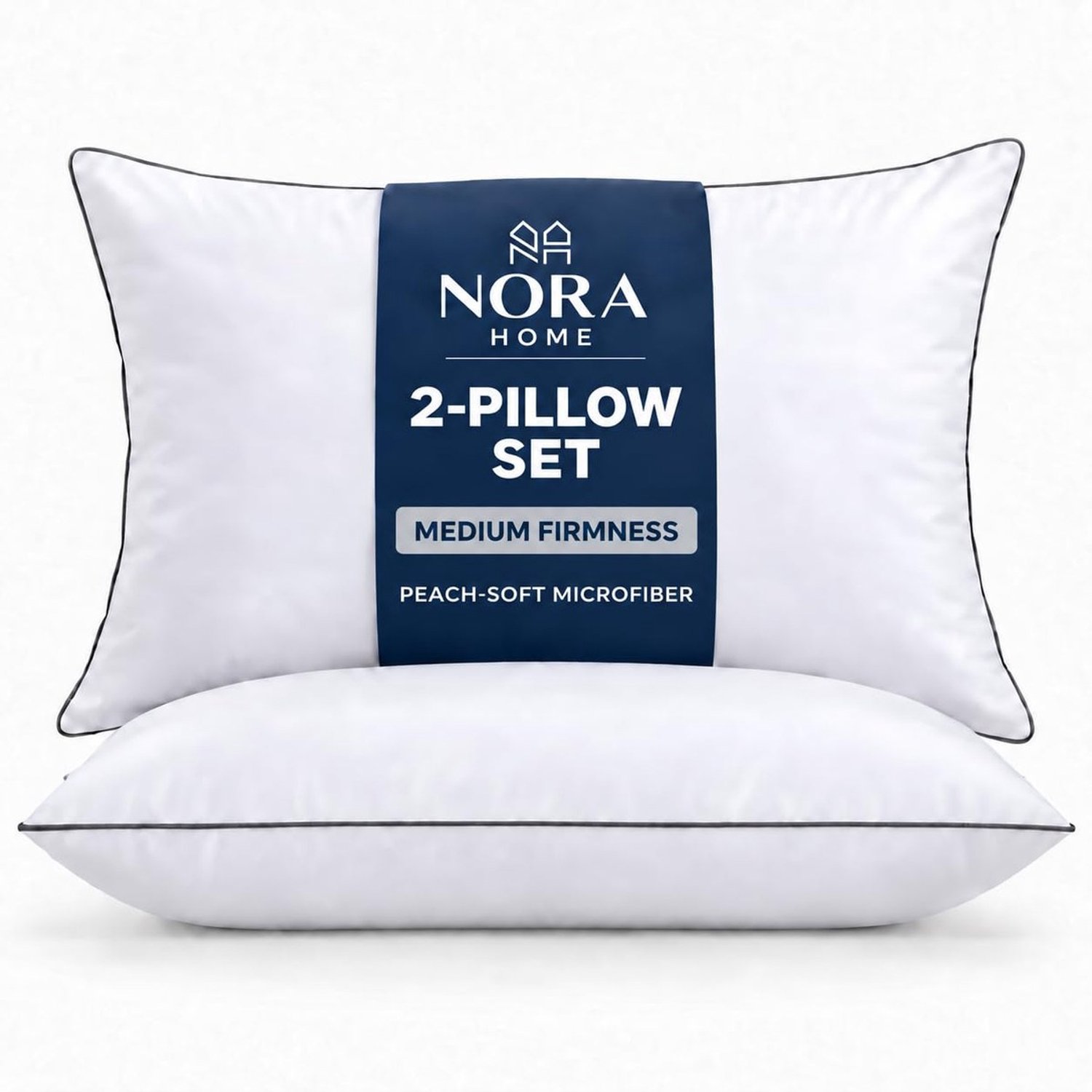 Duraxl Kussen - 40 x 70 cm - Set van 2 - Wit - Gesiliconiseerde holle vezels
