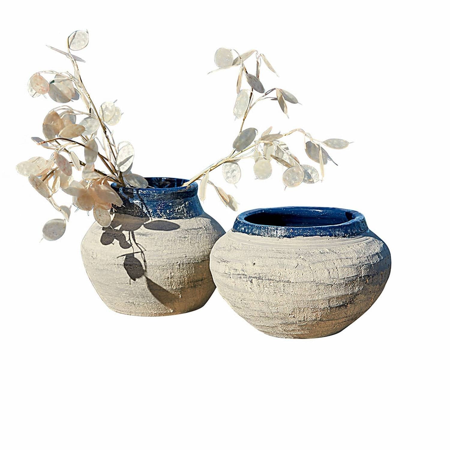 Loberon Vaas set van 2 Dolciaro beige/blauw