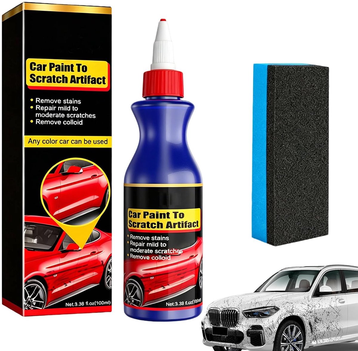 2026 Nieuwe Autokras Reparatie, Polijstmiddel voor het Herstellen van Autokrassen, Auto Krasverwijderaar voor Voertuigen, Lakreparatie voor Diepe Krassen, Geschikt voor Alle Lakkleuren (A)