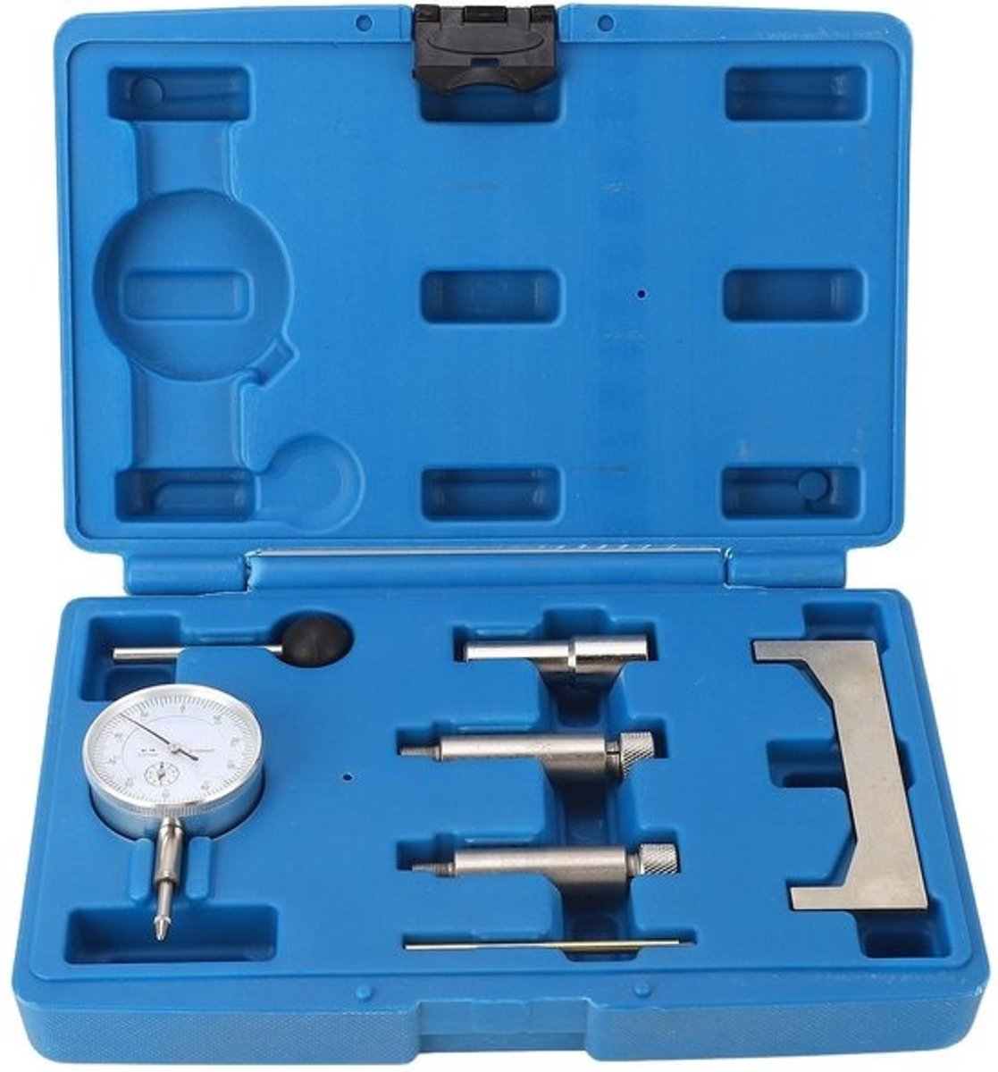 Dailygoods - Gereedschap voor het instellen van brandstofinjectiepompen - Timingmeter voor dieselbrandstofpompen - 7-delige set - Professioneel - Adapterset - Geschikt voor turbodiesel...
