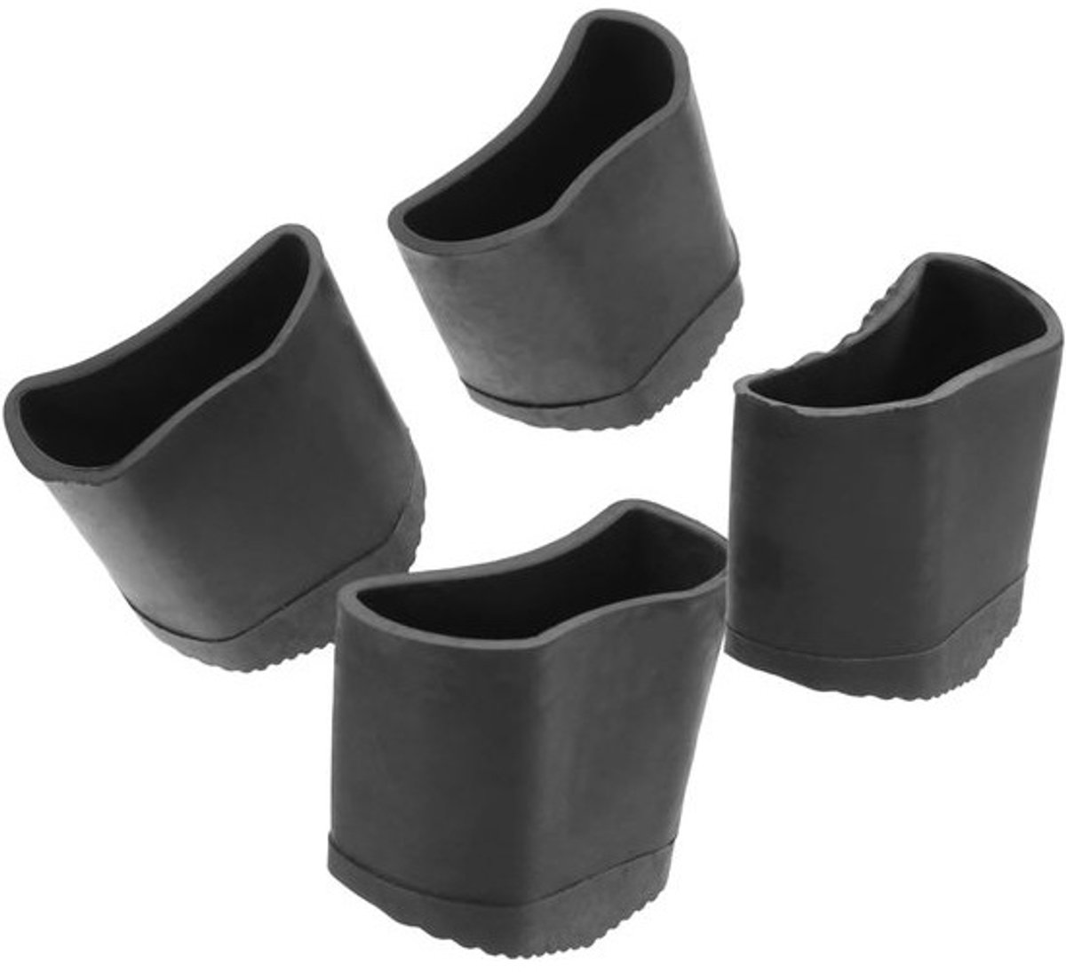 Vervangende rubberen voeten voor huishoudtrappen - antislip ladderdoppen - 43 x 25 mm