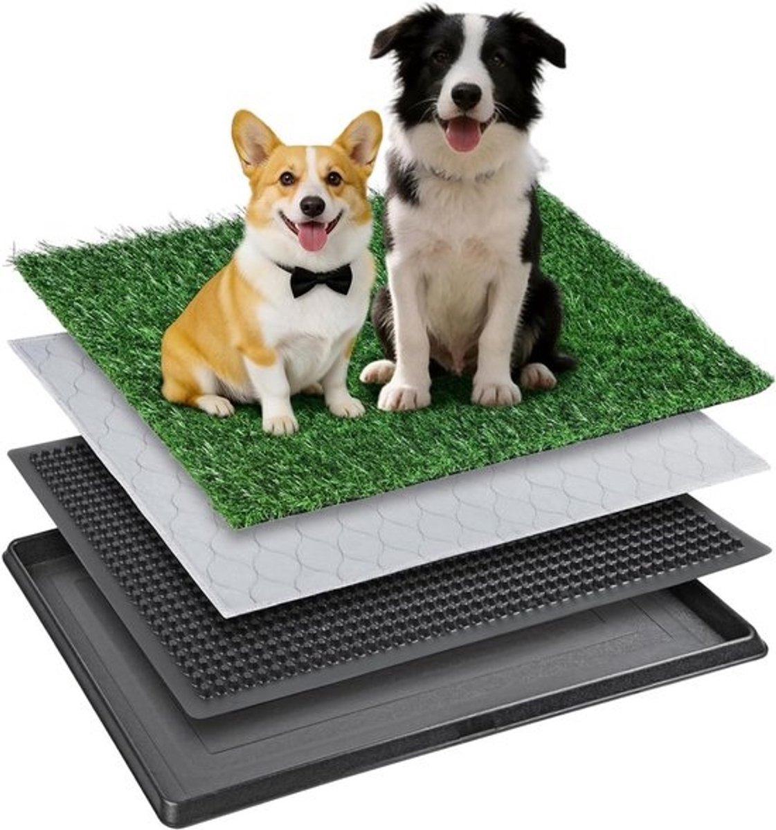 16 x 20 inch kunstgras hondentoilet voor puppy's en kleine honden, roze