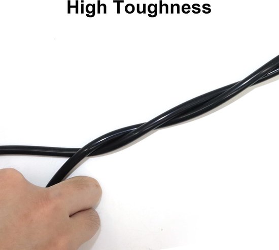 Flexible Silicone Hose, 7mm ID x 10mm OD 4.5m Length Silicone Hose for Aquarium Pumps and Air Hoses, Black - ShopVlot — afbeelding 3