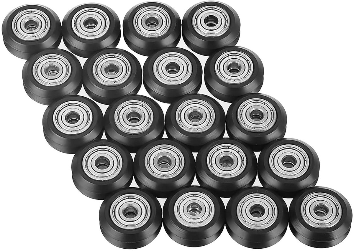 V-vormige groefwielen 5mm boring - POM materiaal - 625 lagers - ideaal voor CNC en 3D-printers - 20 stuks - ShopVlot