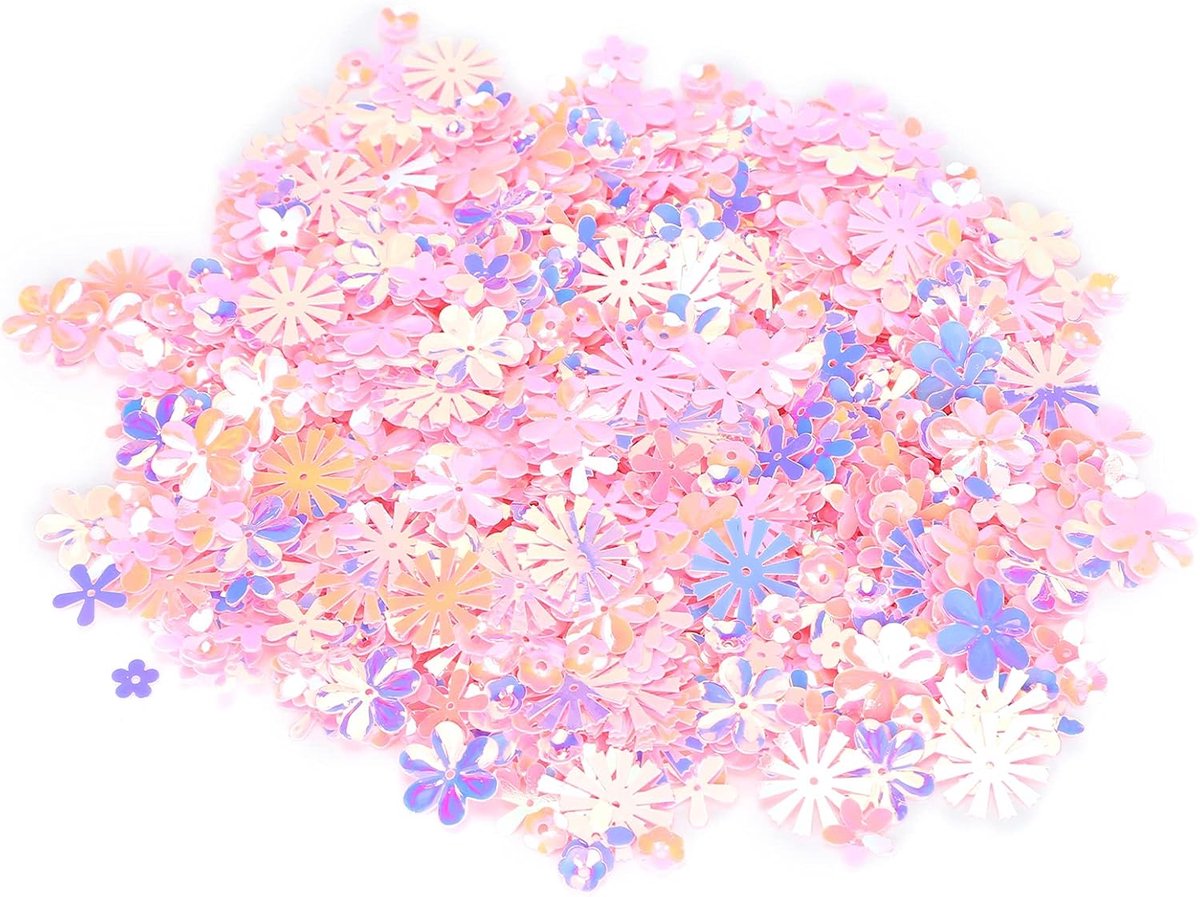 Sequins multicolor bloemblaadjes - glanzend PVC - voor DIY decoratie - perfect voor feesten - ShopVlot