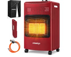 Gaskachel - 1500-4200 W - voor gasflessen - binnen - rood