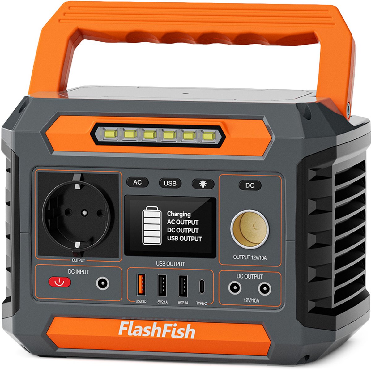 FlashFish P66A - Draagbare Powerstation - Powerstations - 200W - 144.3Wh - 39000mAh - Lithium-ionbatterijen - USB &Type-C - 1xQC - DC - Voor Camping & Outdoor