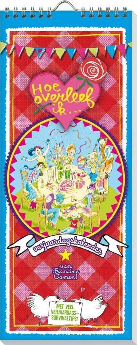 SnelShoppen - Verjaardagskalender Hoe Overleef Ik - Ophangbaar, 13x33 cm, Perfect voor Feestjes, Kinderen, en Herinneringen - Decoratief en Praktisch
