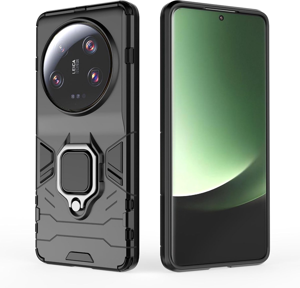 Tieeyivv Compatible with Xiaomi Mi 13 Ultra Case, Polycarbonate Case, Back Cover, 360 Degree Rotation, Finger Ring - ShopVlot