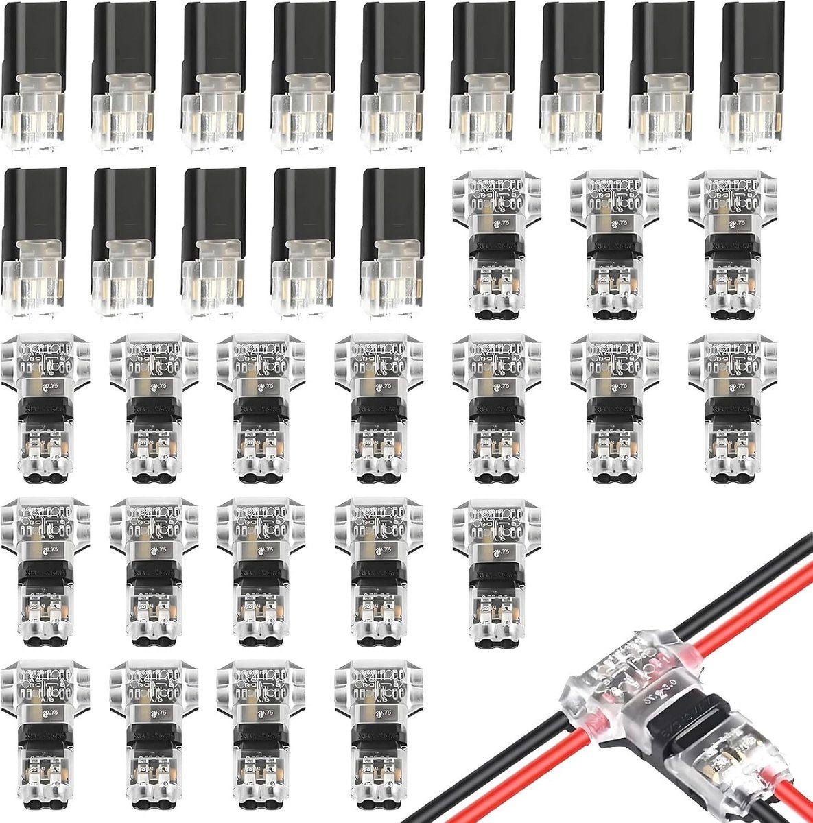 35 Stuks 2-Polige Connector Stekkers Geen Strippen Nodig Kabelconnector Stekkers Voor Elektrische Reparaties In Huis - ShopVlot