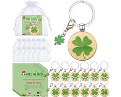 Kasyat Set of 12 lucky gifts, including 12 lucky charms, key chains, 12 angel keyrings, 12 greeting cards and 12 white - ShopVlot