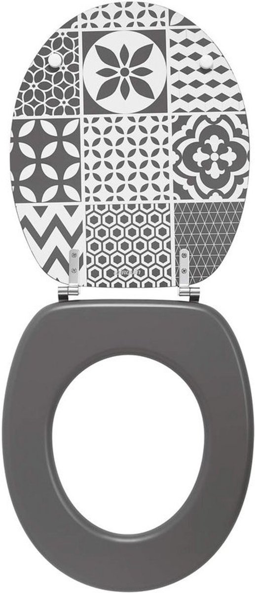 Toiletbril mat cementtegels 43x37,5x6,5 cm - U-vormig