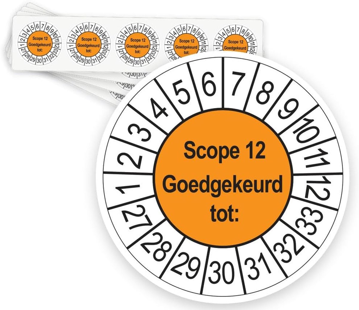 Scope 12 Goedgekeurd tot 2027 | 50 stuks, Ø 35 mm | Oranje