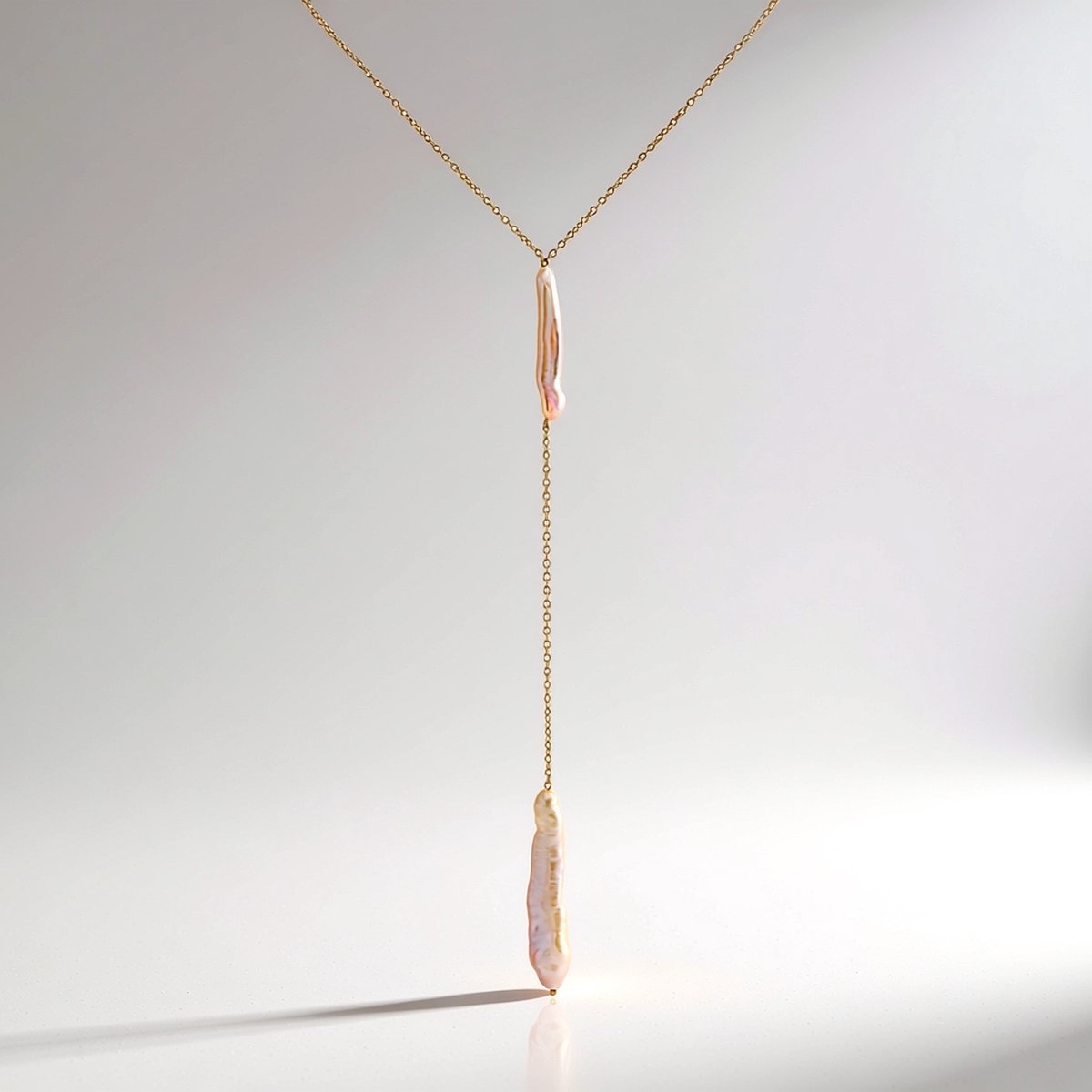 Cavill - Zilveren Verstelbare Ketting - 925 Sterling Zilver Verguld - Paarse Keshi Zoetwaterparels - Elegante Parelketting - Fancy Geslepen