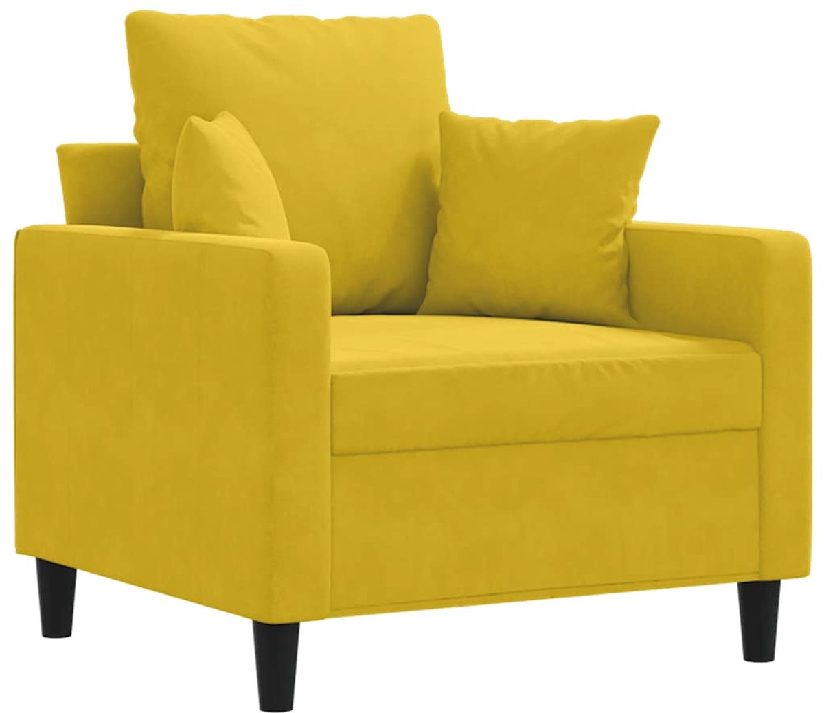 vidaXL Fauteuil - 60 - cm - fluweel - geel