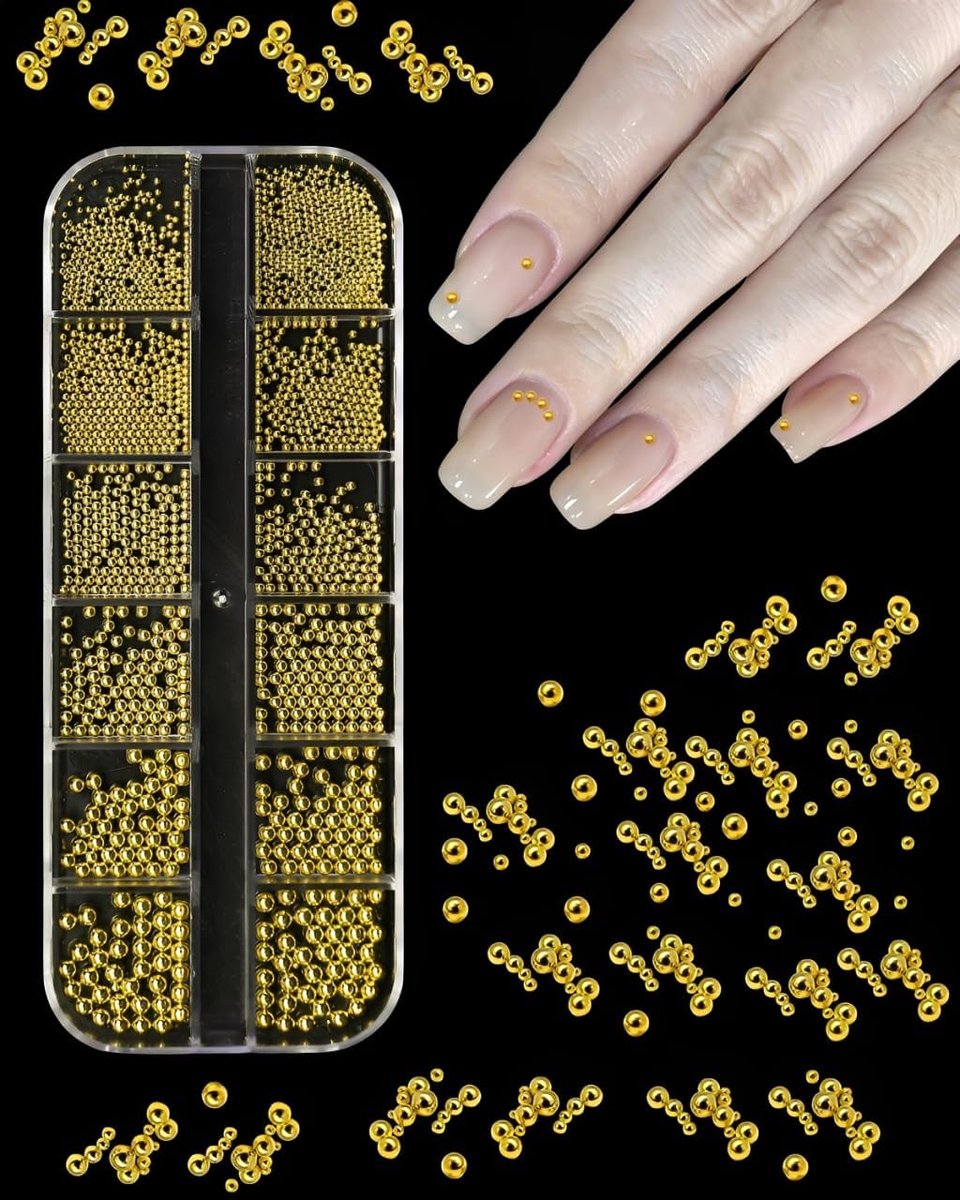 1 blikje gouden stalen ballen, nauwkeurige nagelaccessoires voor doe-het-zelf nageldesign, garandeert robuuste grip in het dagelijks leven en bij warm weer, perfect voor frisse
