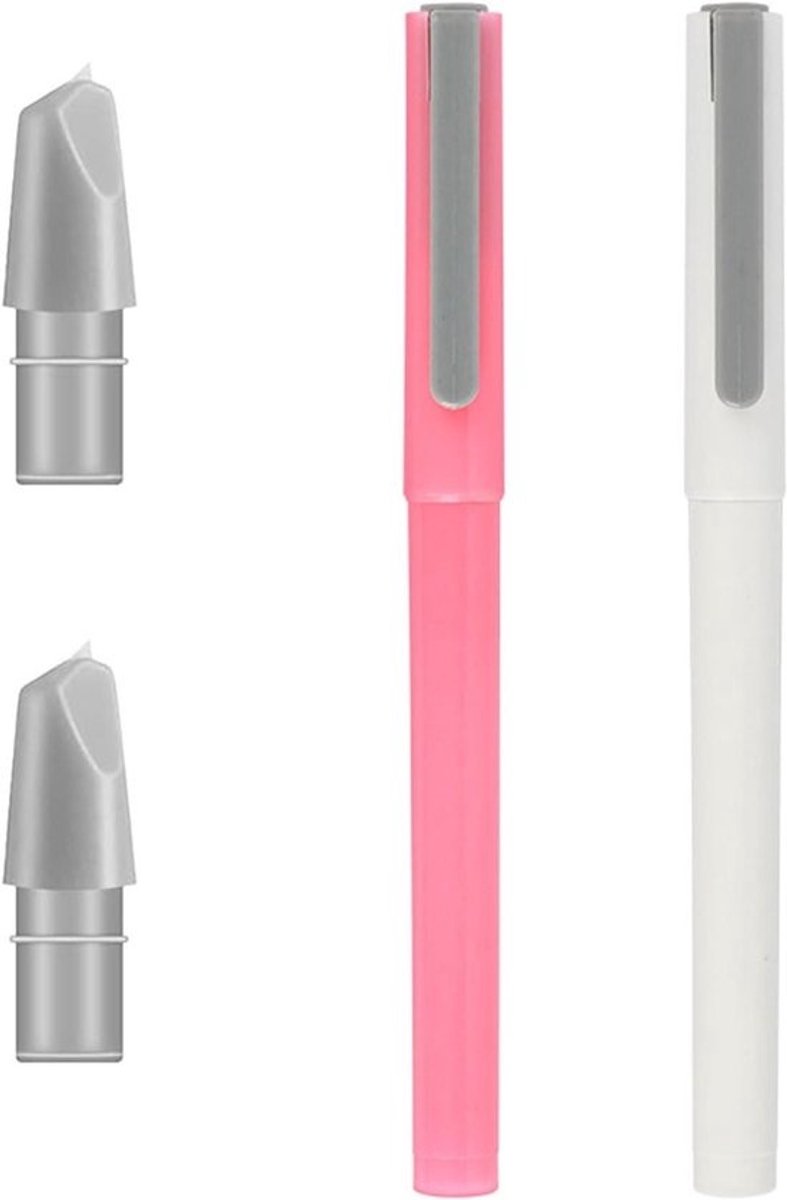 2 stuks diamantschilderijaccessoires - Keramische snijder en snijpennen - Roze en wit