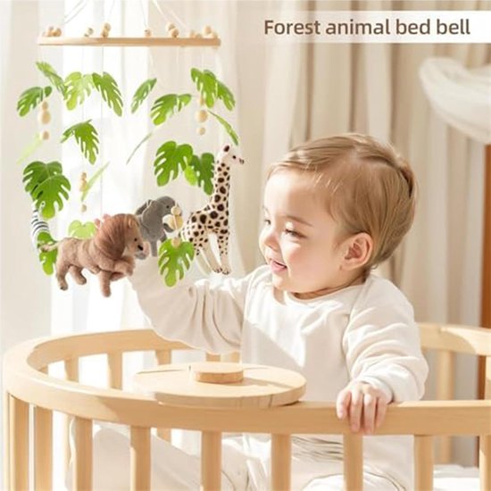 Babymobiel voor Jongens Dierenvormen voor Kinderen | Schattige kinderkamermobiel voor Jongens Meisjes Thuis Slaapkamer Woonkamer Speelkamer Kinderdagverblijf Bedtijd Reizen — afbeelding 3