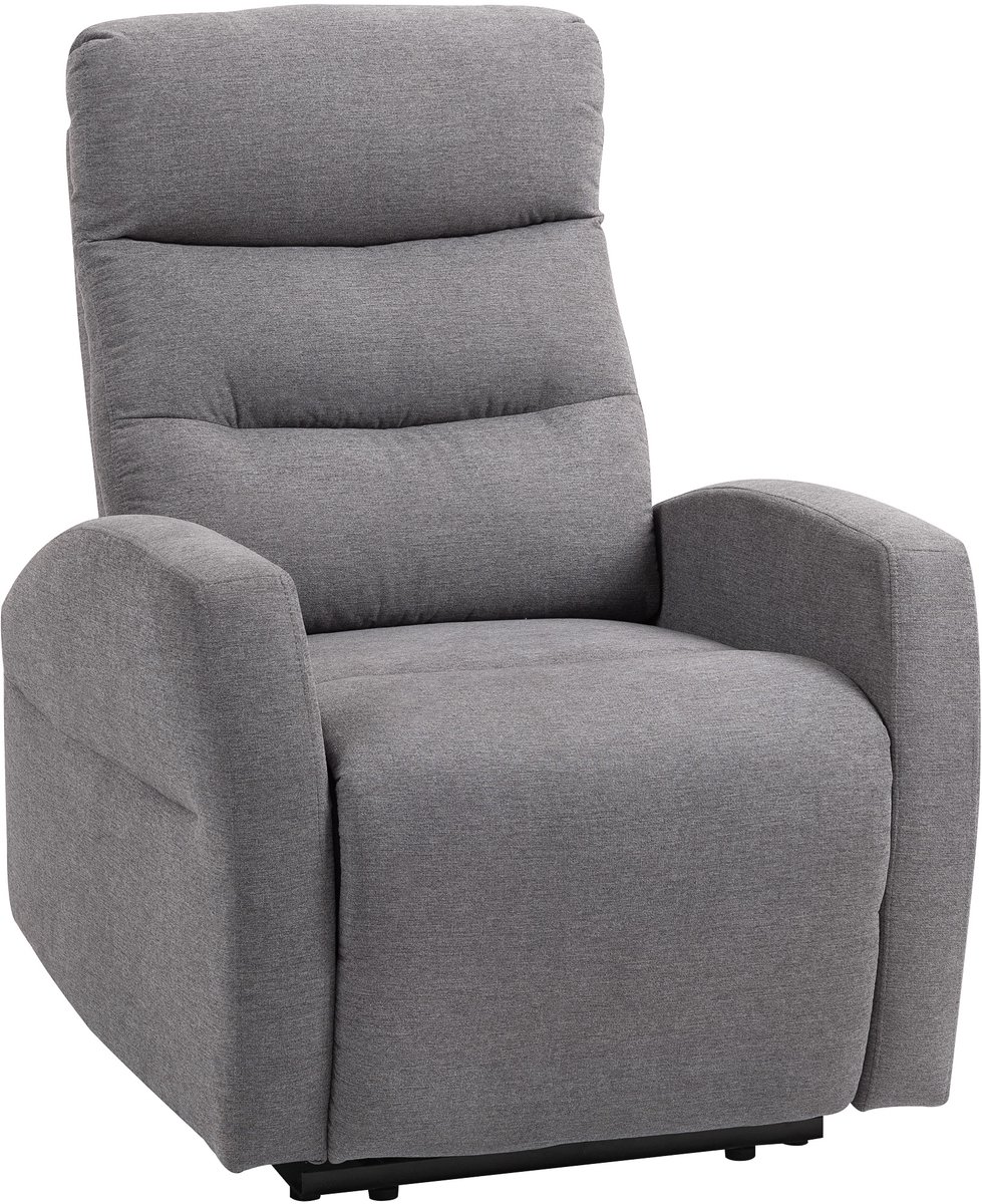 Homona Relaxfauteuil met voetensteun - Verstelbaar tot 140° - 76 x 93 x 103 cm - Donkergrijs