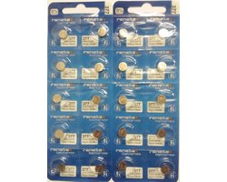 20 x Original Renata 377 SR 626 SW Wrist Watch Low Drain Silver Oxide 1.55 V Batteries - ShopVlot