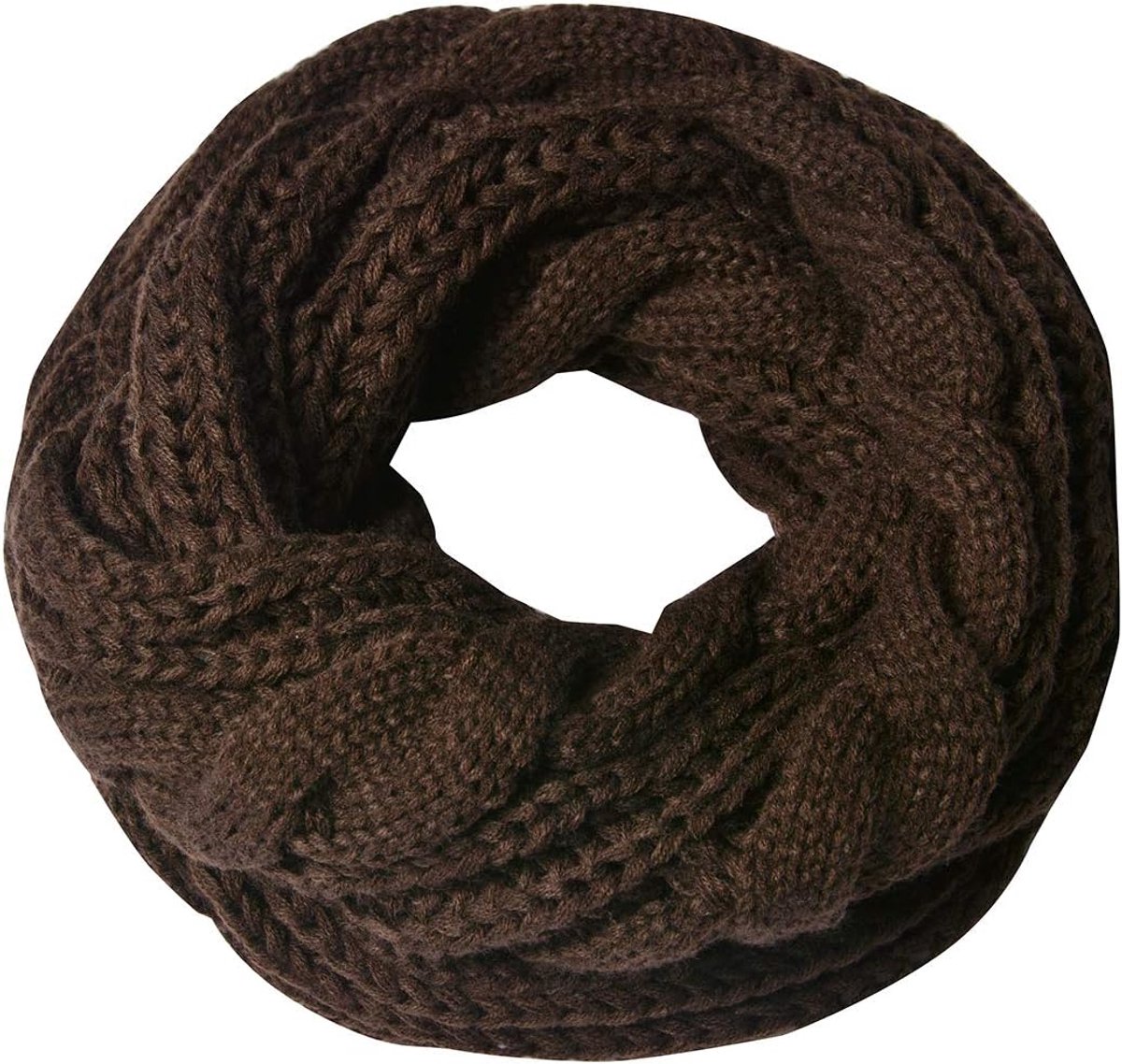 Gehaakte lus sjaal 60 x 30 cm - gevlochten patroon - warme wol - stijlvol en comfortabel - ShopVlot
