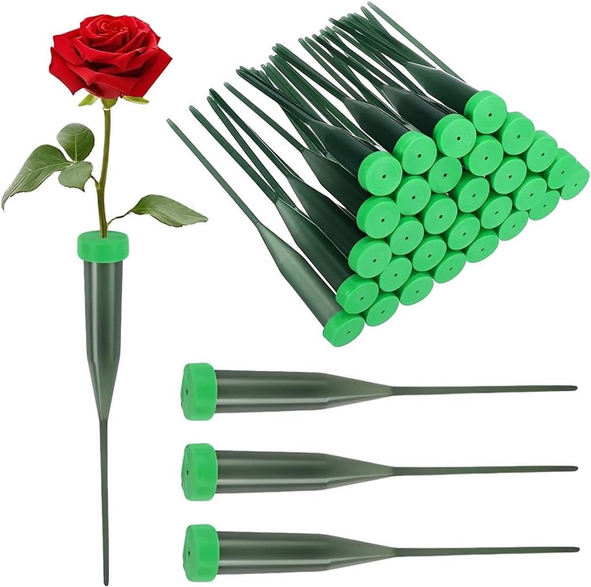 Reageerbuizen voor bloemen, herbruikbaar, voor bloemstukken, hydrocultuur, bloemstukken, 30 stuks - ShopVlot