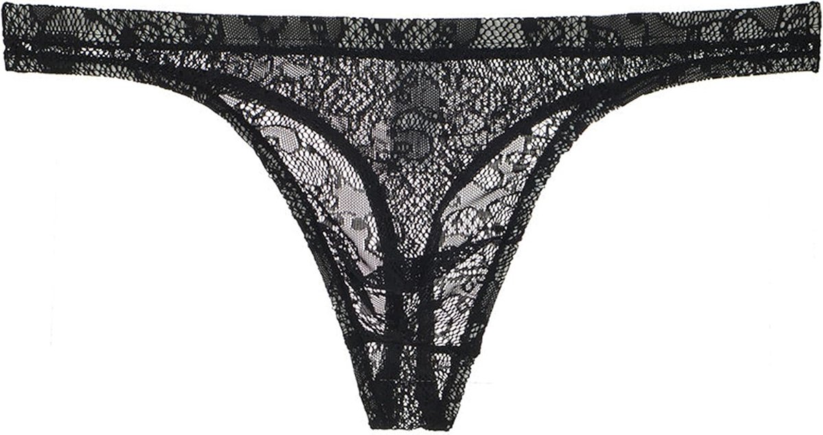 Yomie Men's Ultra-Thin Briefs Made of Soft Transparent Lace Sexy Thong - ShopVlot