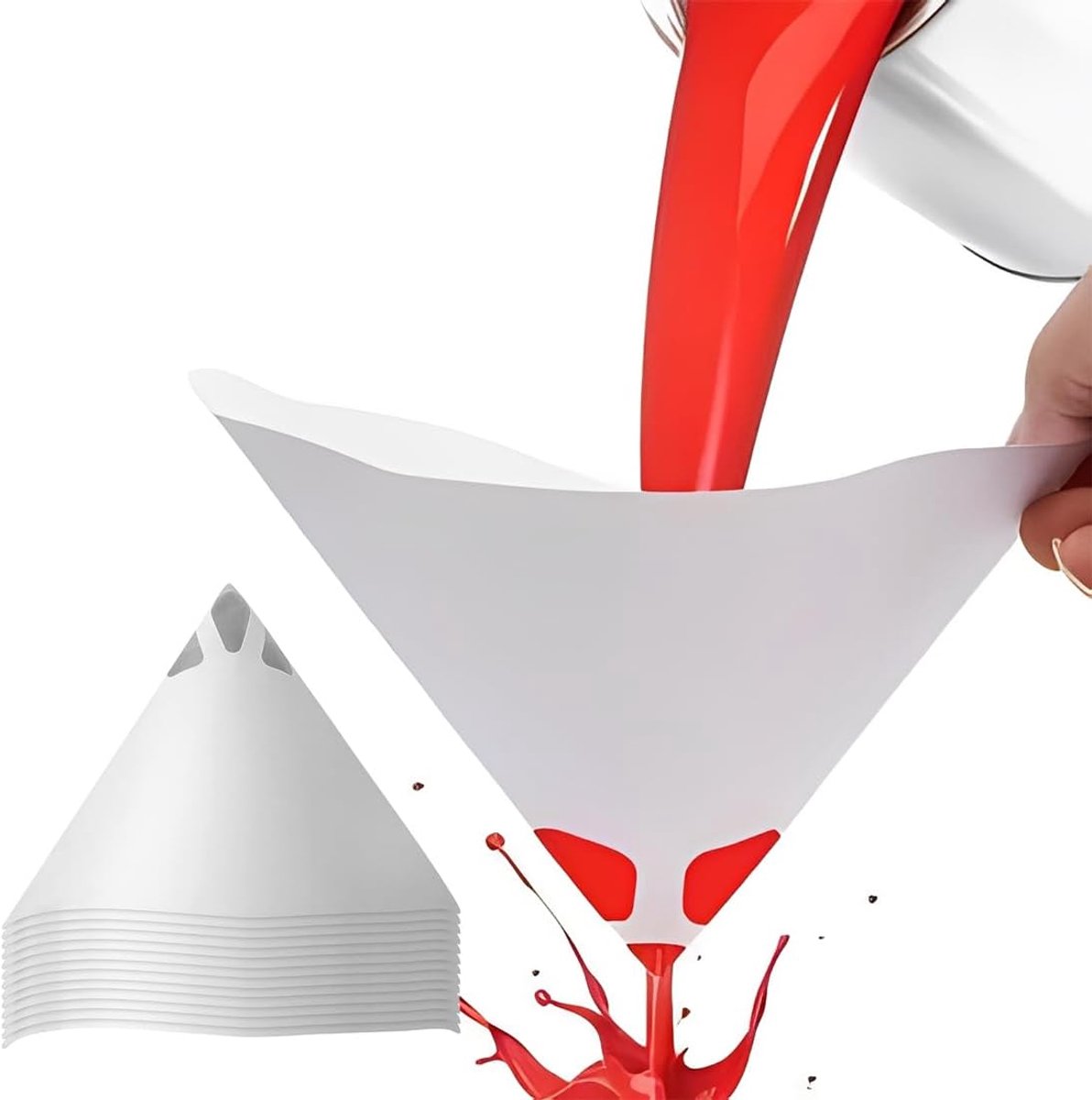 Pack of 35 Paint Filter, Conical Paint Filters for Cars with Funnel Made of Paper Filter, Colour Filter, Conical Paper - ShopVlot