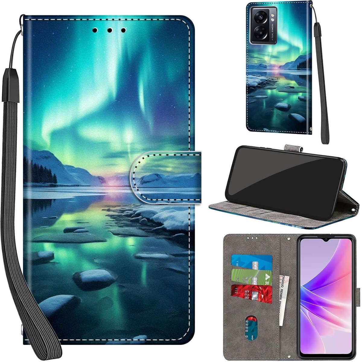 Hoesje voor Oppo A77 5G/A57S, Noordpool