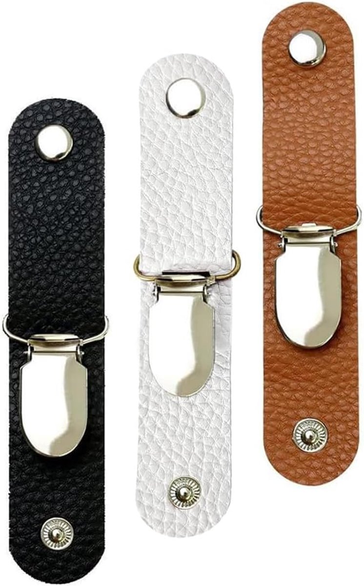 3 stuks reishoedclip, eendenbek cap clip, multifunctionele hoedhouder, voor mannen en vrouwen, zwart/bruin en wit