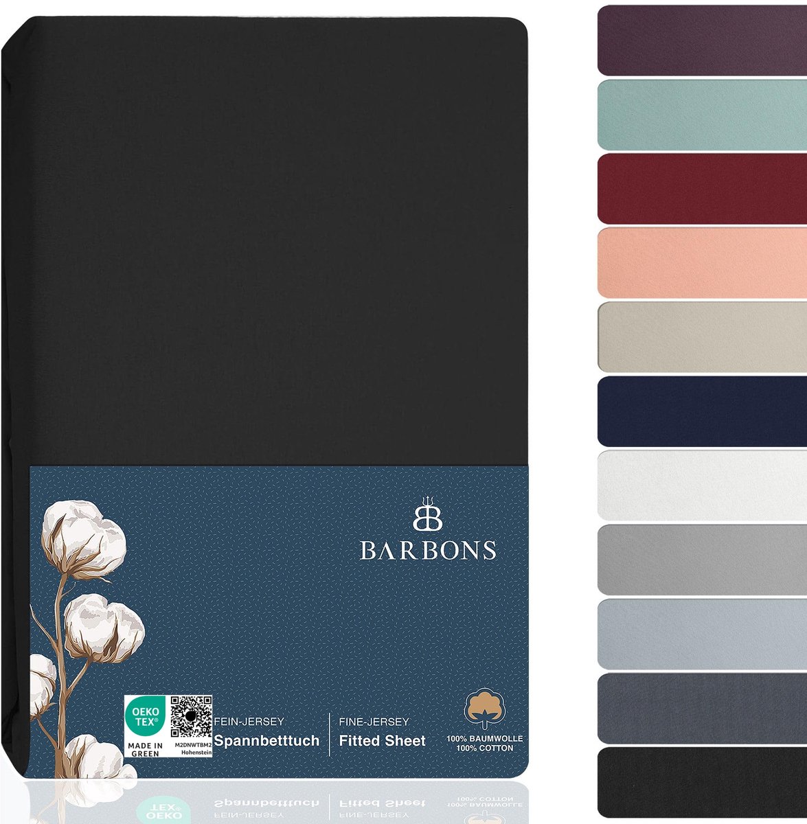 Hoeslaken 160x200 cm - 100% Katoen - Oeko-TEX Gecertificeerd - Ideaal voor Boxspring en Matrashoogte tot 27 cm - Luxento