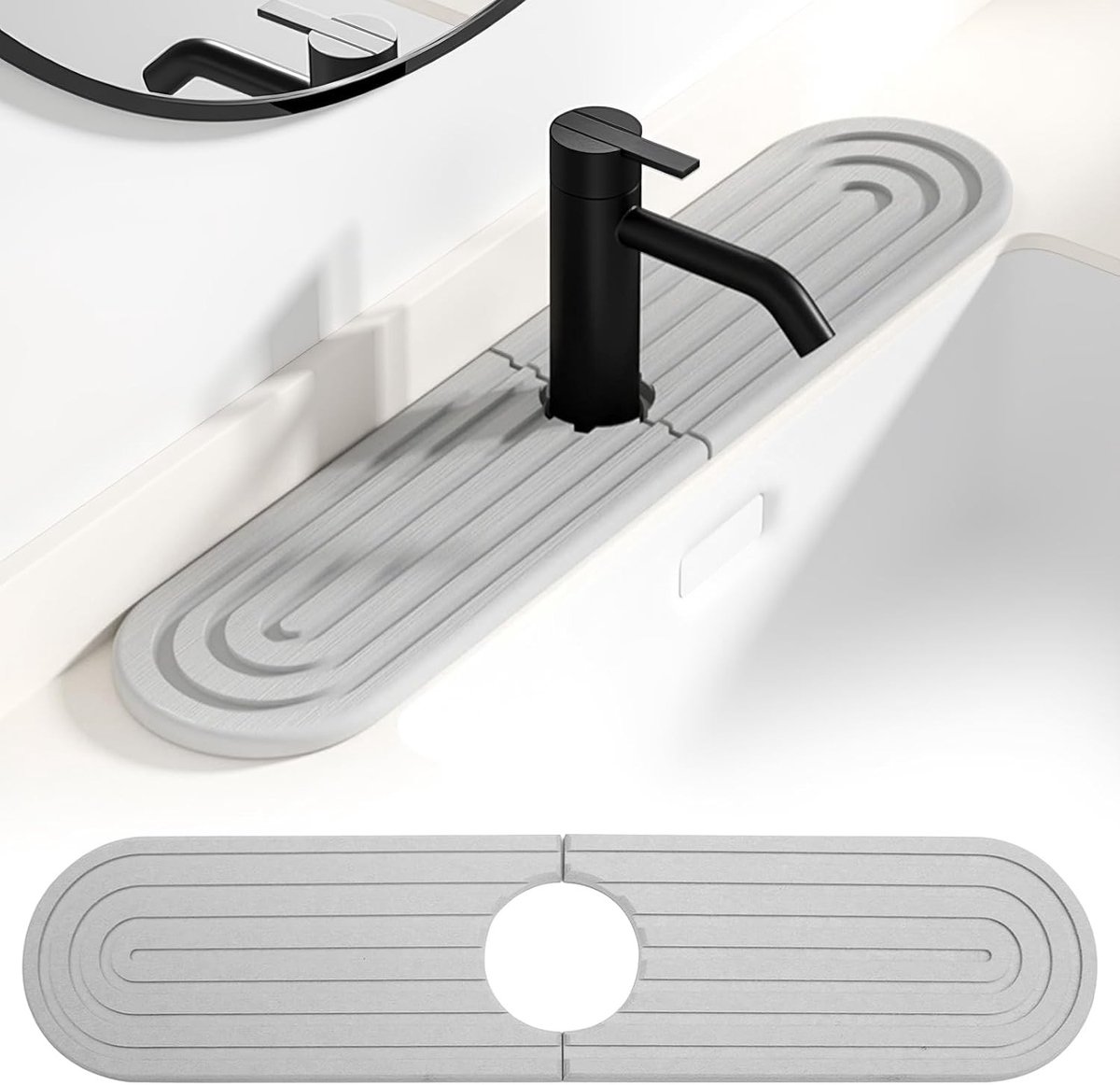 Absorberende Afvoer Mat voor Keuken en Badkamer, Bescherming tegen Spatten, Diatomiet en Vaatdoek Gebruik