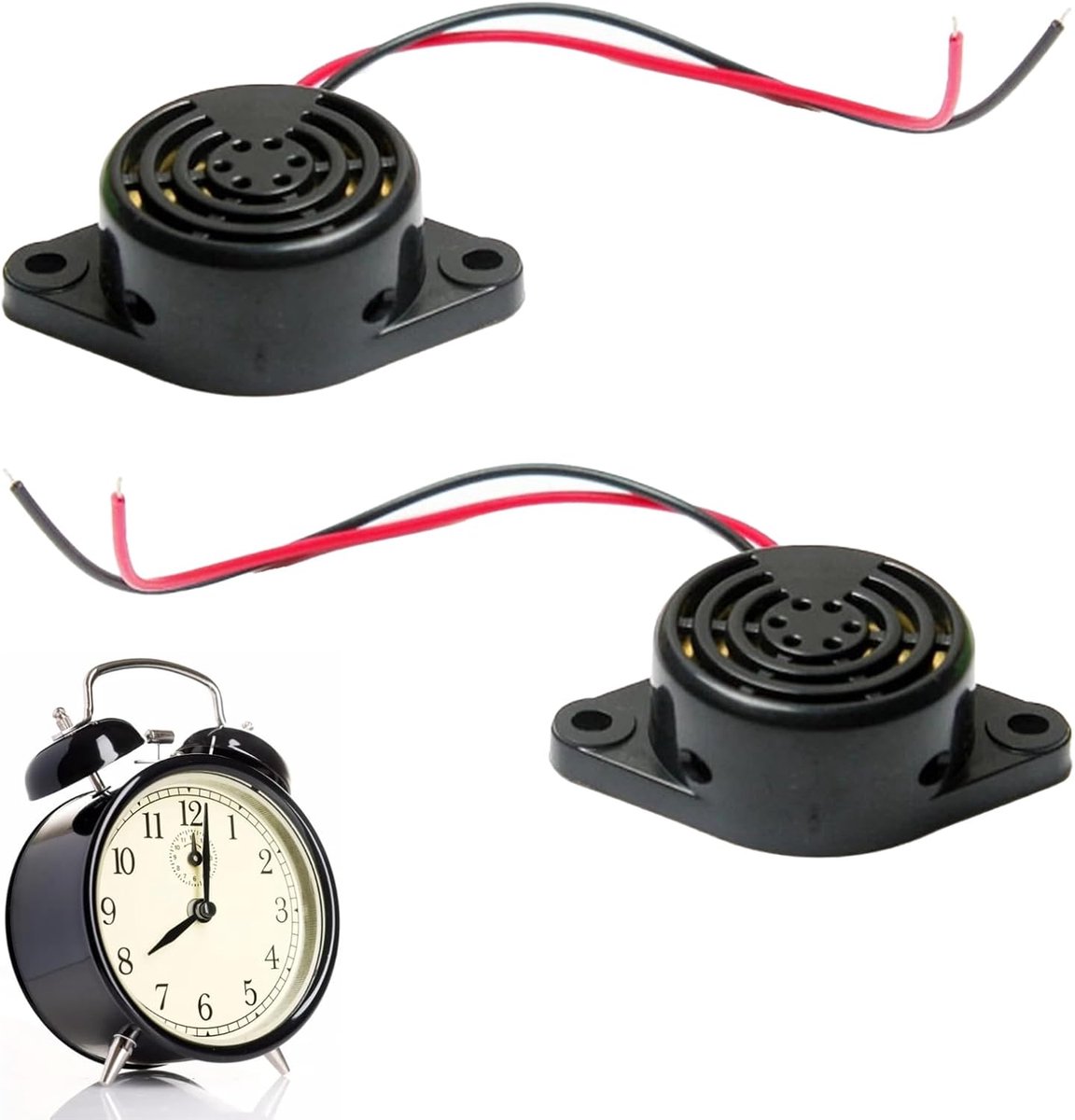 Piezo Buzzer Alarm 3-24V DC - 100dB Geluidsindicator - Duurzaam en Betrouwbaar - Voor Veiligheidssystemen - ShopVlot