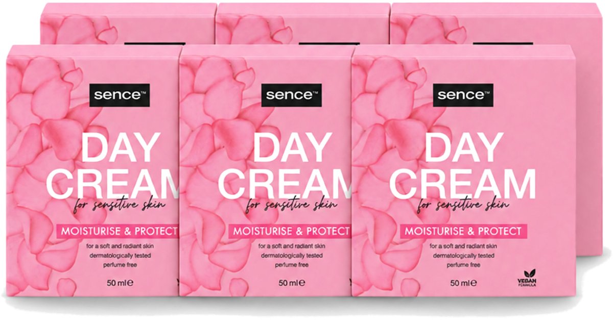 6 x Sence - Gevoelige Huid - Dagcrème - Verzachtend - 50 ml - Voordeelverpakking - 6 stuks