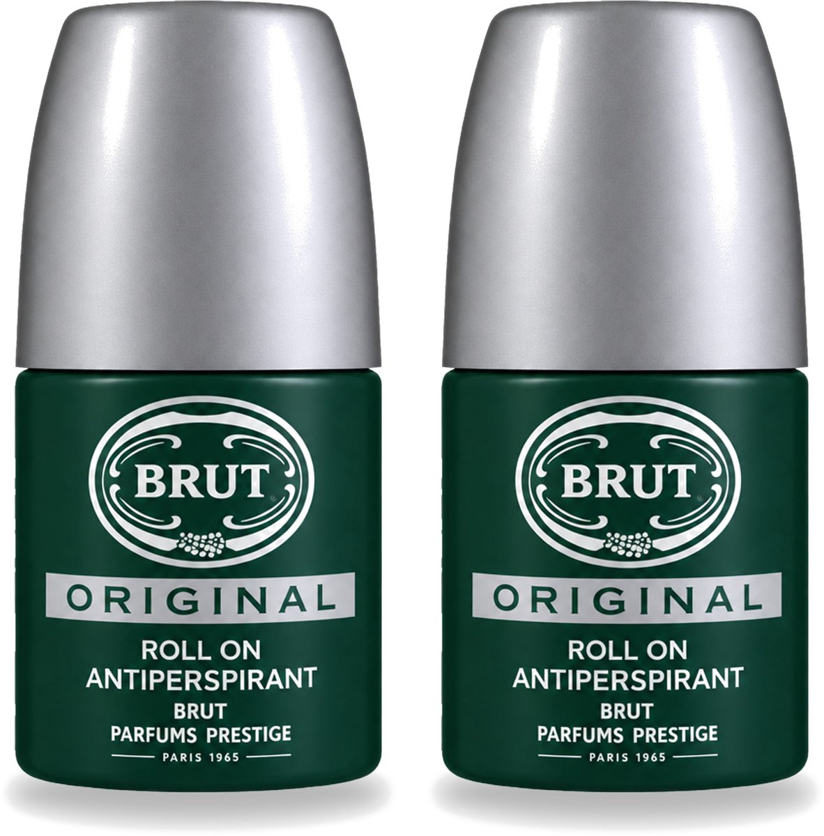 2 x Brut – Deodorant Roll-On – Original – Glas – 50 ml - Voordeelverpakking - 2 stuks