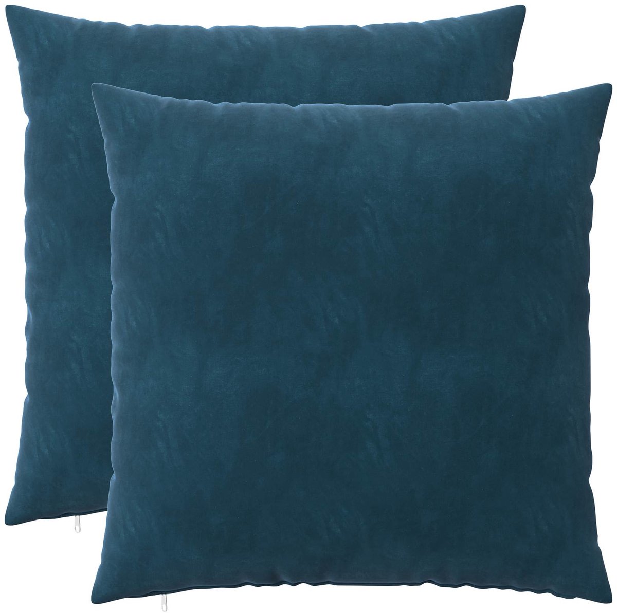 vidaXL Dekenkussen - 2 - st - HEERLEN - Blauw - 65 - x - 65 - cm - fluweel