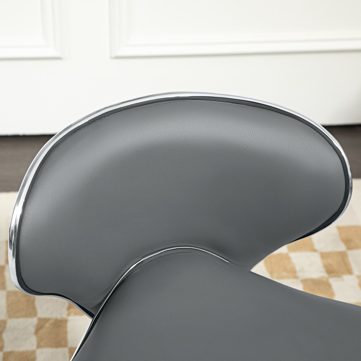 Zadelkruk - in hoogte verstelbaar 44-56 cm, 360° draaibaar, met rugleuning, op wielen, zadelzitting, tot 120 kg, grijs, voor salon en kantoor