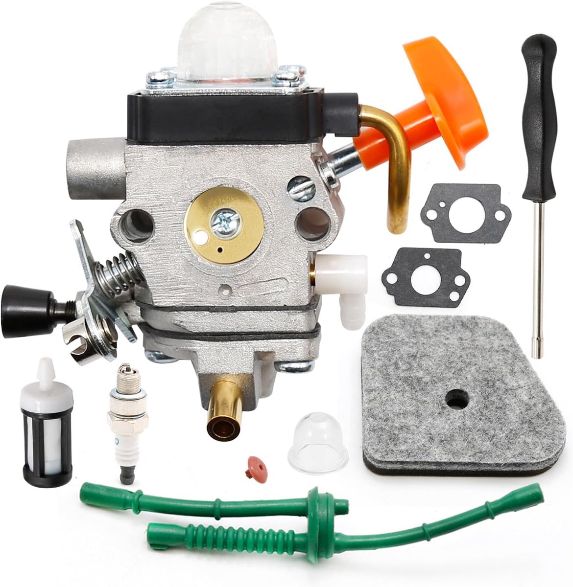 Carburateur Carb Kit met Luchtfilter - Vervangingsset voor Trimmer - Inclusief Brandstoffilter en Bougie - ShopVlot