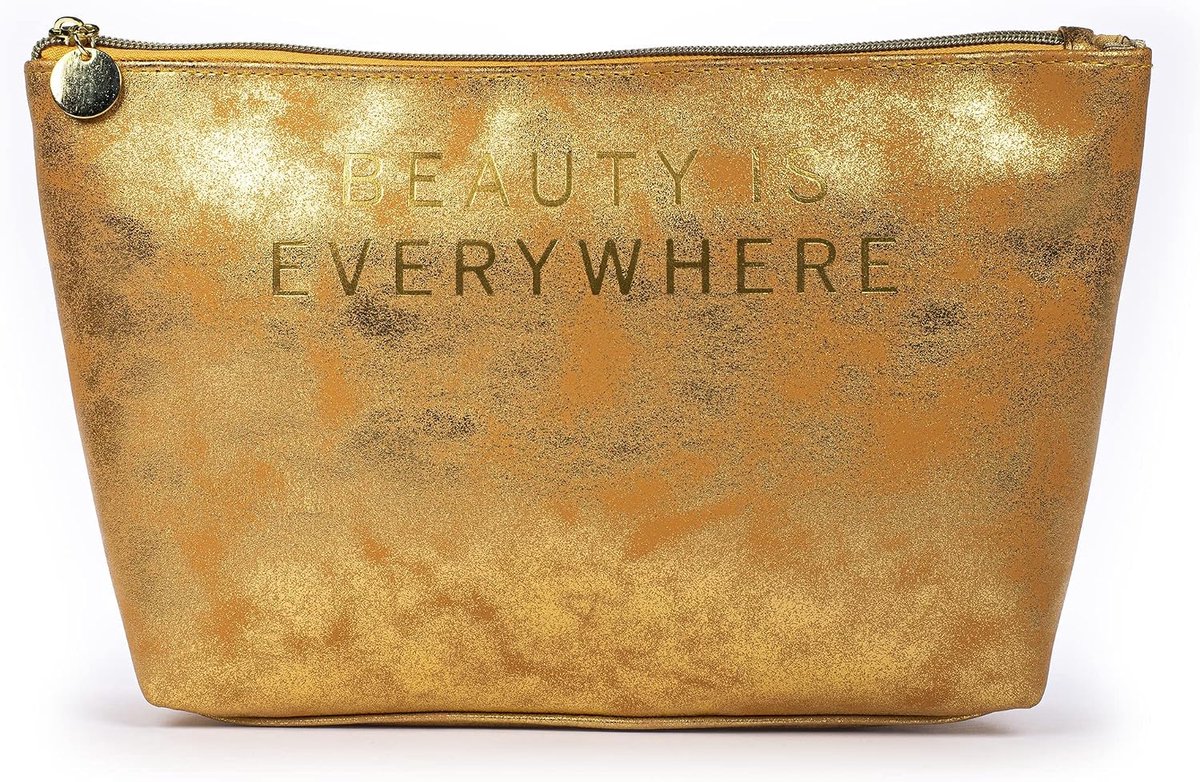 Beauty case - glinsterende print - cottage check - ideaal voor onderweg - ShopVlot