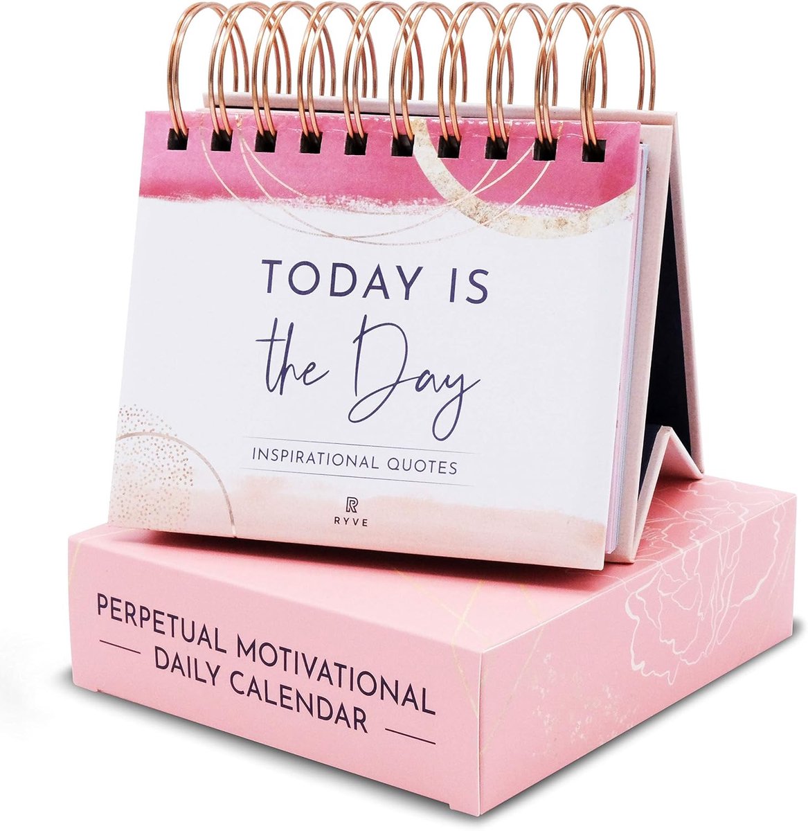 SnelShoppen - RYVE Motivational Calendar - Dagelijkse Flip Kalender met Inspirerende Quotes - Positieve Affirmaties en Zelfreflectie - Desk Decoratie
